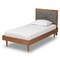 Baxton Studio Saul Mid-Century Dark Grey Fabric Upholstered and Walnut Brown Finished Wood Platform Bed-Twin 191-11526-11158-ZORO - alternate 6
